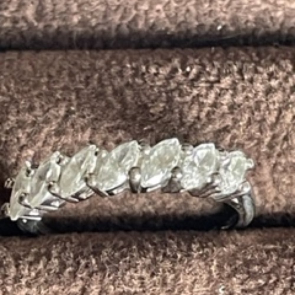 QVC DMQ Sterling Silver CZ Ring size 7